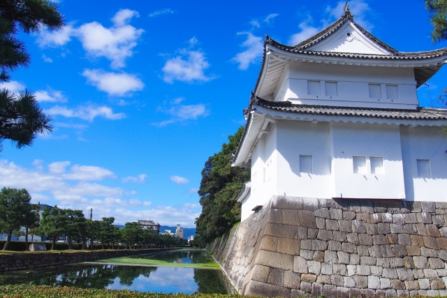 江戸時代の石垣と城