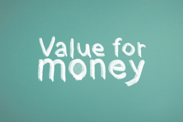 value for moneyの文字